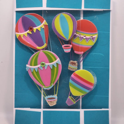 Hexagonal Pip Out Card/ Hot Air Balloon Race