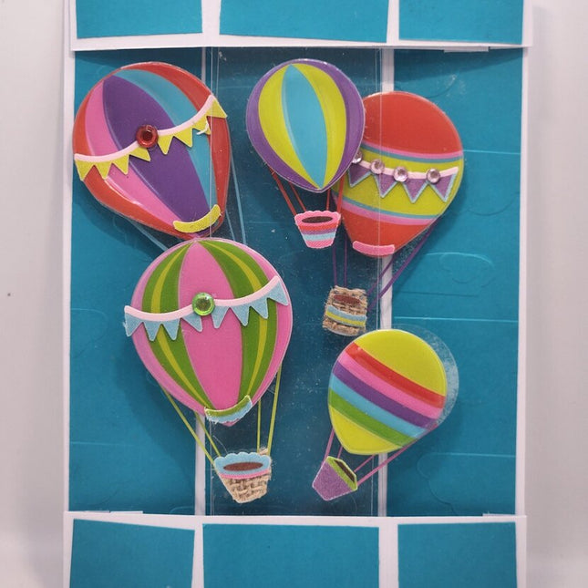 Hexagonal Pip Out Card/ Hot Air Balloon Race