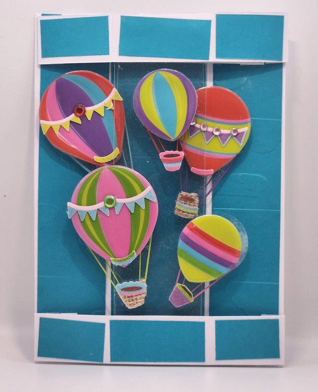 Hexagonal Pip Out Card/ Hot Air Balloon Race