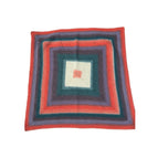 Coral, teal and dark and light purple