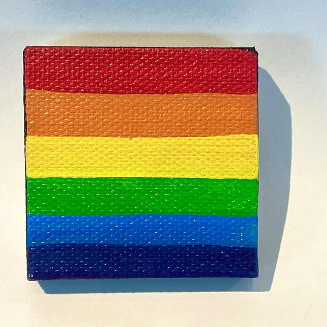 Rainbow Canvas Pin