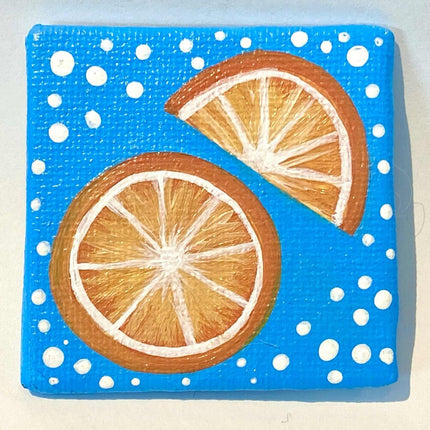 Orange magnet mini canvas panel