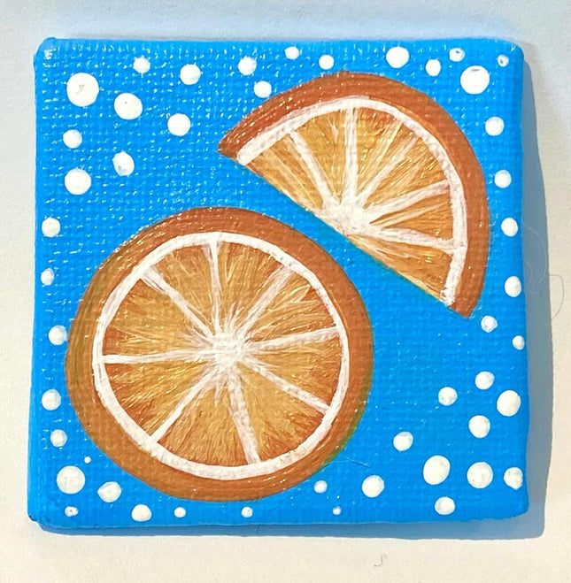 Orange magnet mini canvas panel