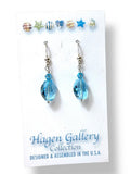 Swarovski Crystal Earrings - Aqua - Geometric
