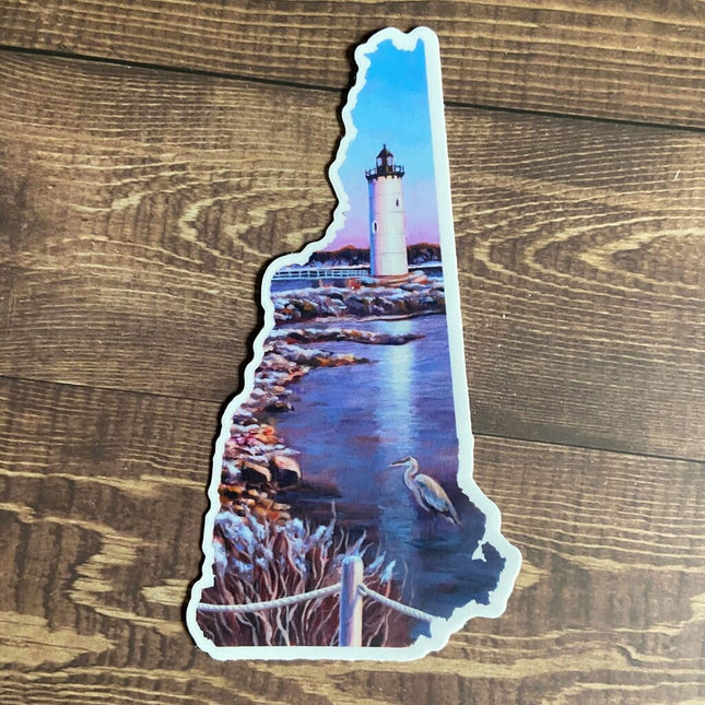 New Hampshire V Ocean Lighthouse Vinyl Sticker