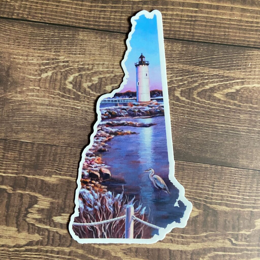 New Hampshire V Ocean Lighthouse Vinyl Sticker