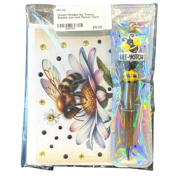 Bumble bee and Flower Card