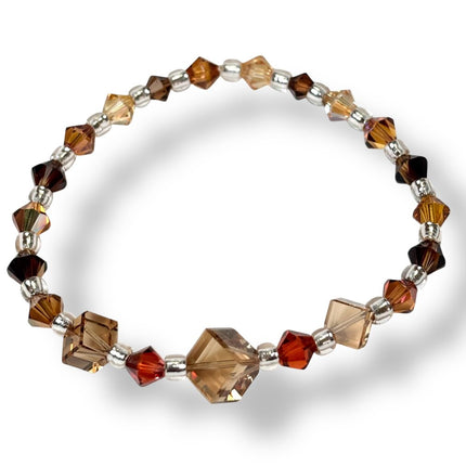 Swarovski Crystal Bracelet - Chestnut/Champagne/Topaz