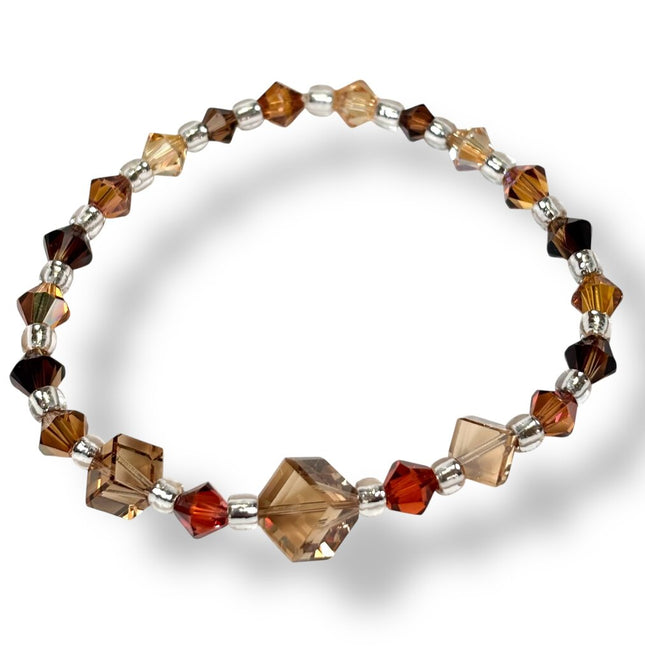 Swarovski Crystal Bracelet - Chestnut/Champagne/Topaz