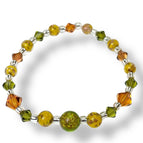topaz/green Swarovski, yellow Venetian
