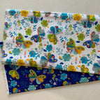 9x13 / butterfly, blue/white / New