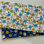 9x13 / floral, blue/white / New