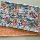 9x13 / floral/peach circles / New