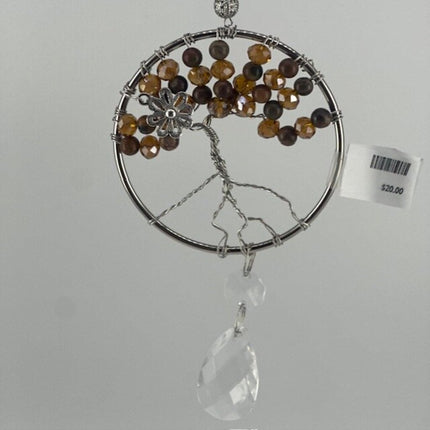 Tree of life Suncatcher Crystal Brown Jasper