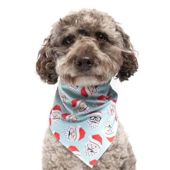 Blue Santa - Quick Dry Triangle Dog Bandana