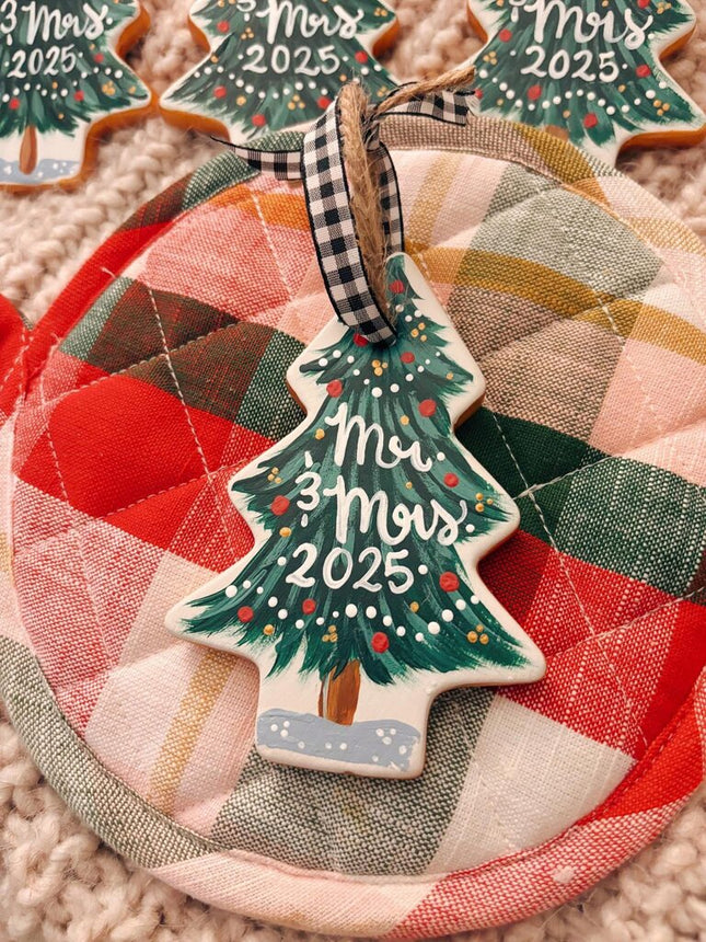 Custom Ceramic Wedding Christmas Tree Ornament