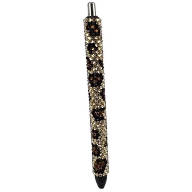 Leopard Print Rhinestone Pen