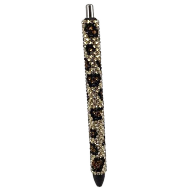 Leopard Print Rhinestone Pen