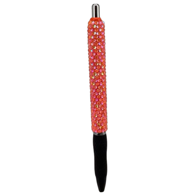 Luminous Orange Grip Rhinestone Pen