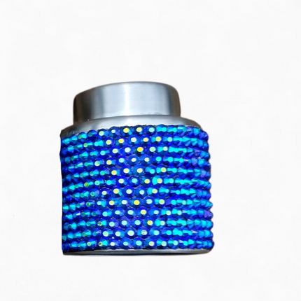 Metallic Blue Rhinestone Wine Stopper