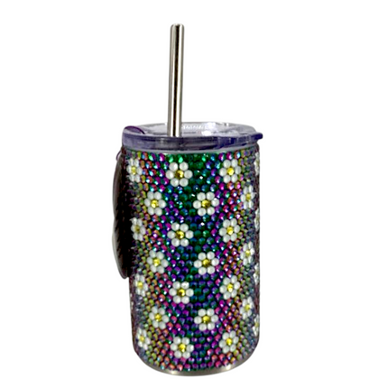 Green AB Daisy Rhinestone Mini 3oz Tumbler