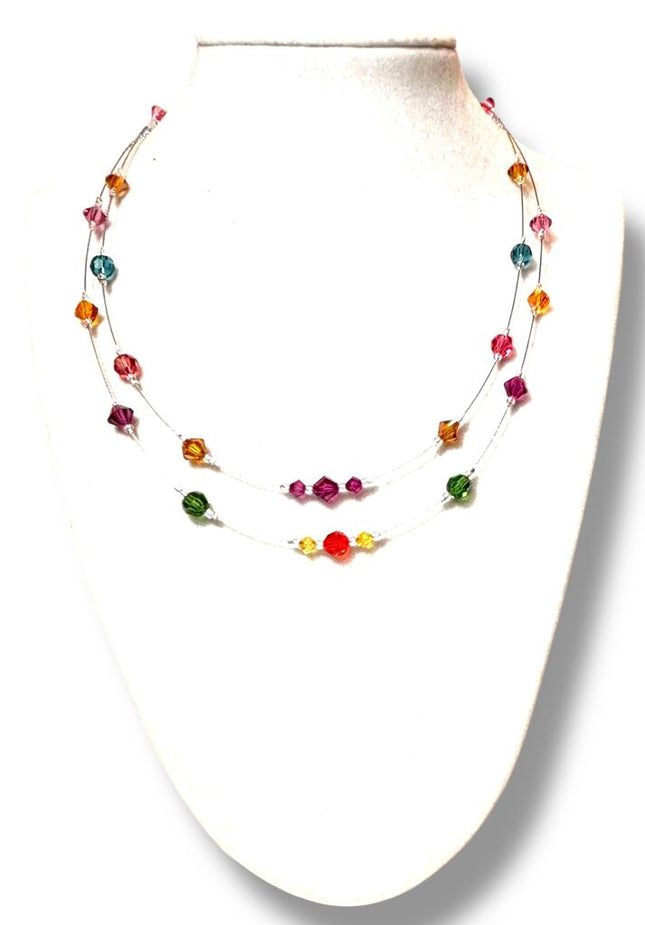 Swarovski Crystal Necklace - Double - Holiday Lights