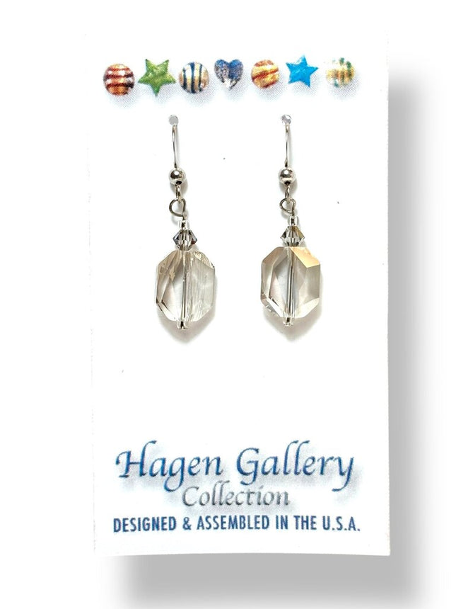 Swarovski Crystal Earrings - Grey