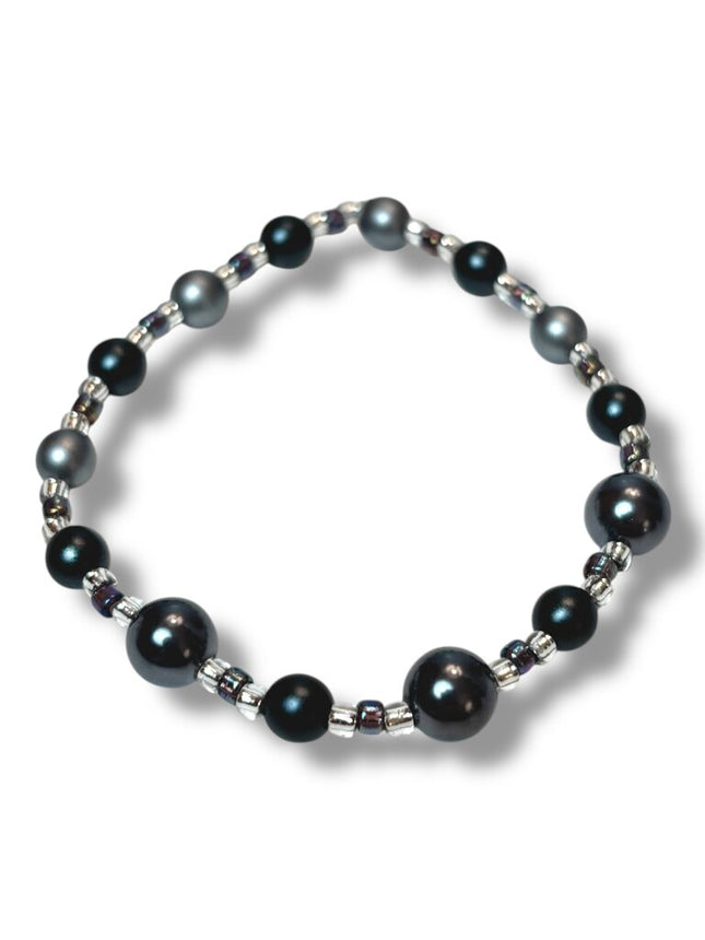 Swarovski Pearl Bracelet - Greys