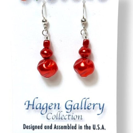 Swarovski Pearl Earrings - Persimmon