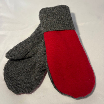 Sweater Mitten Red / Gray