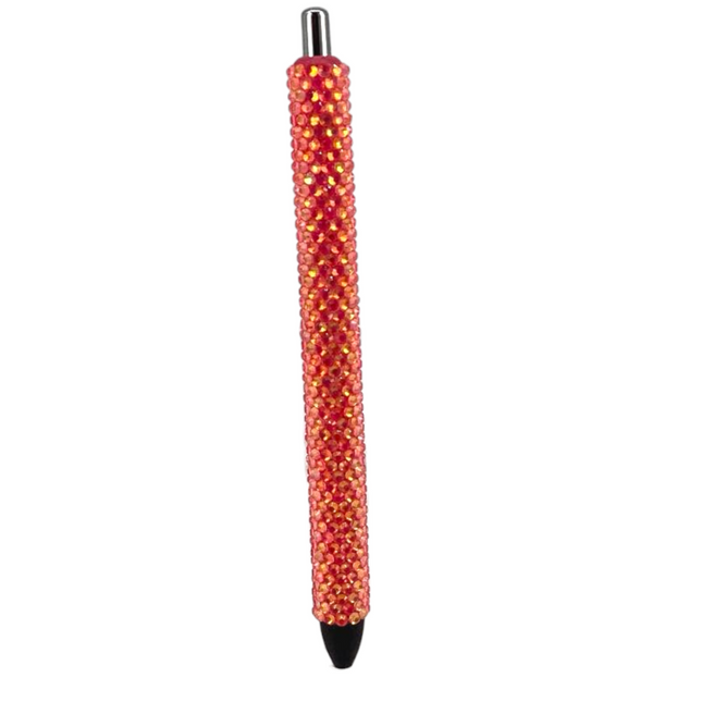 Coral Opal Rhinestone Pen