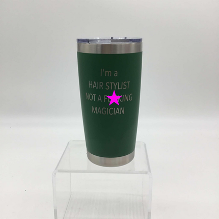 20 oz Tumbler Hair Stylist Forest Green