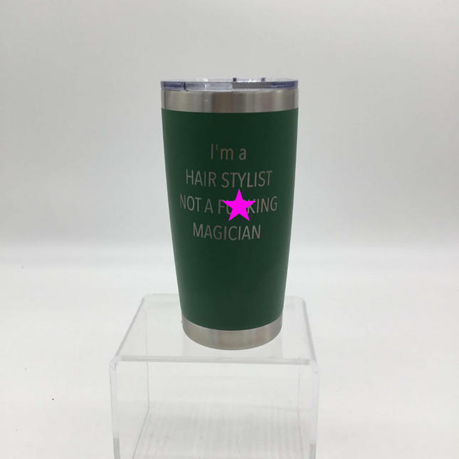 20 oz Tumbler Hair Stylist Forest Green
