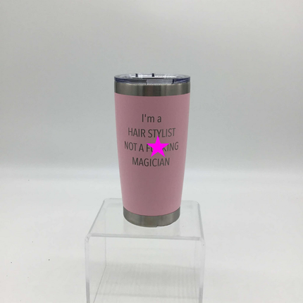 20 oz Tumbler Hair Stylist Pink