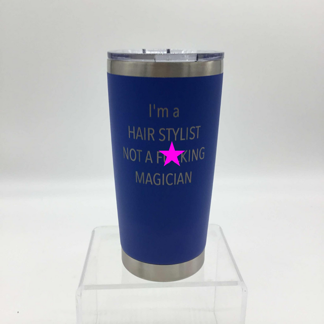 20 oz Tumbler Hair Stylist Royal Blue