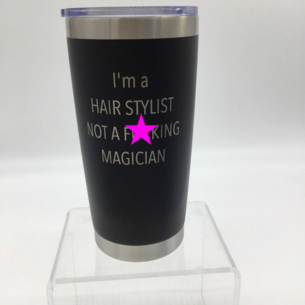 20 oz Tumbler Hair Stylist Black