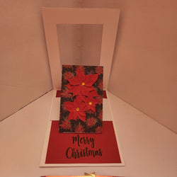 Slide & Pop Card/Poinsettias - view 2