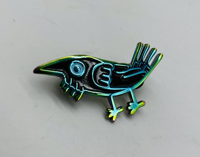Corvid Enamel Pin (Glow in Dark)