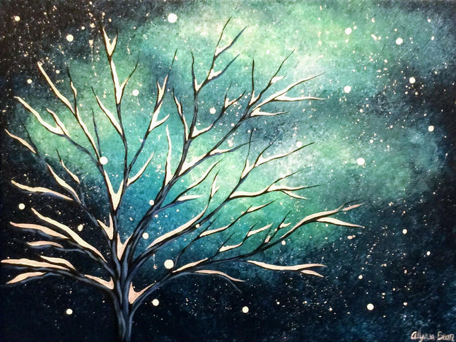 12/14 Snowy Tree Paint Class