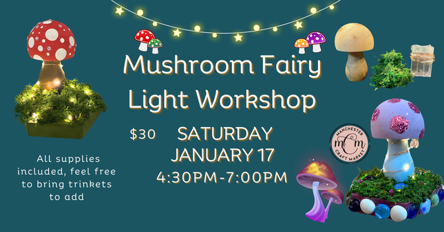 01/17 Mushroom fairy light workshop