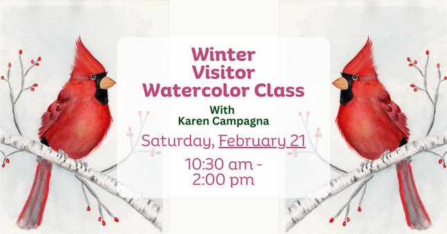 02/21 Winter Visitor Watercolor Painting Class