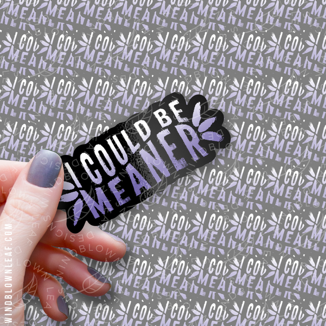 Sticker - I Could Be Meaner 3/$10