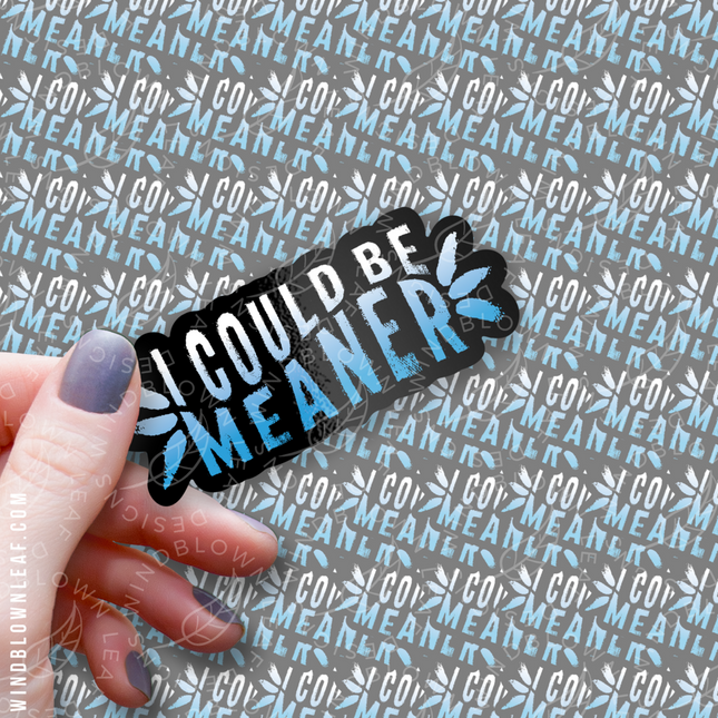 Sticker - I Could Be Meaner 3/$10
