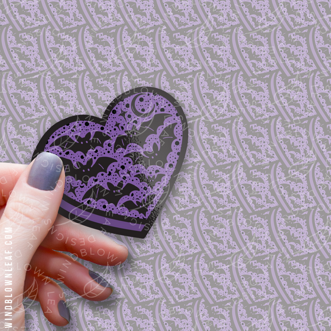 Sticker - Bat Moon Heart 3/$10