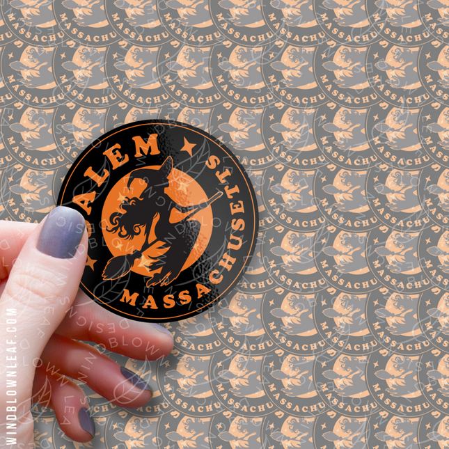 Sticker - Salem MA Orange 3/$10