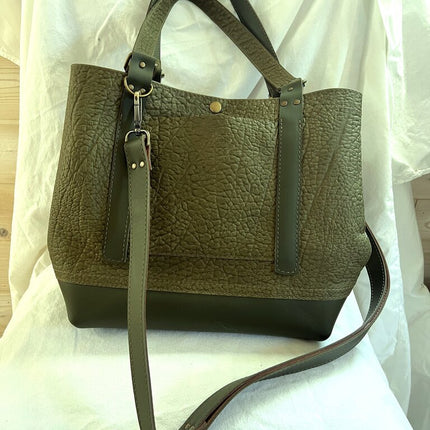 Everyday Soft Leather Olive Green Bag
