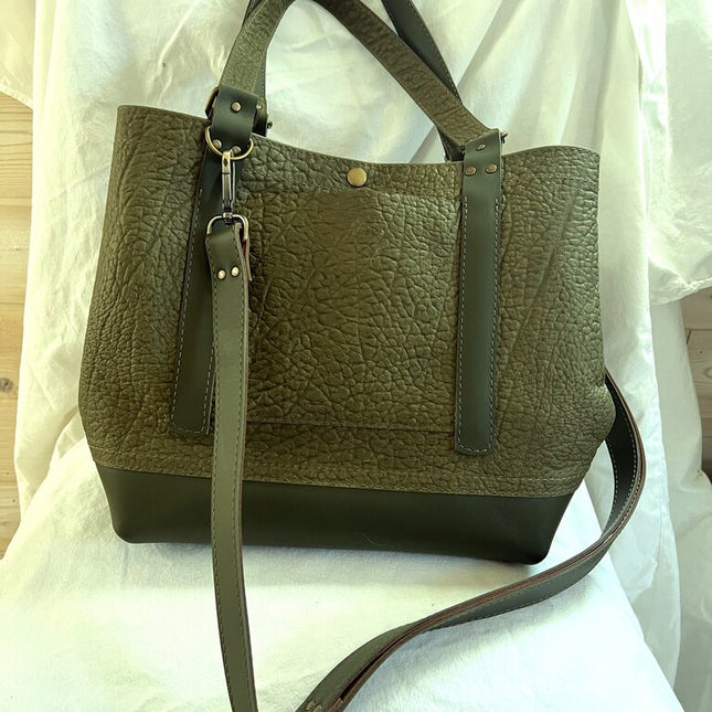 Everyday Soft Leather Olive Green Bag