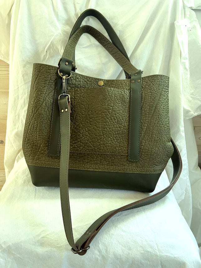 Everyday Soft Leather Olive Green Bag