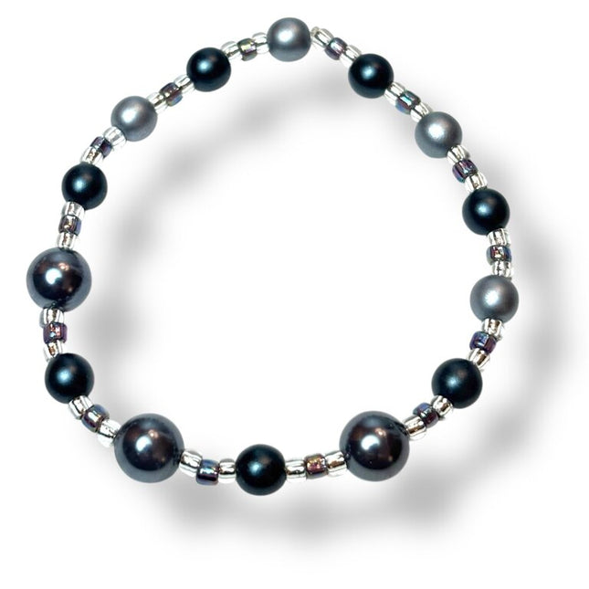 Swarovski Pearl Bracelet - Greys