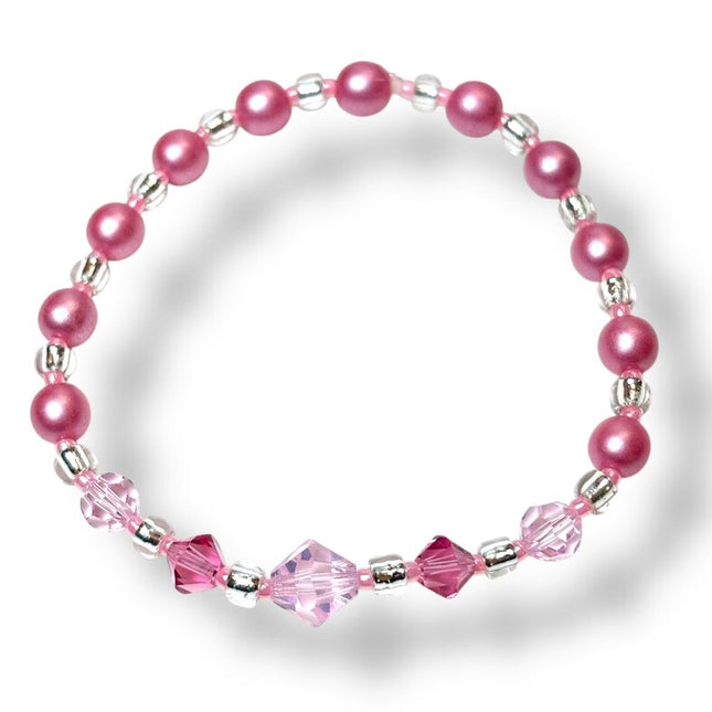 Swarovski Crystal & Pearl Bracelet - pinks